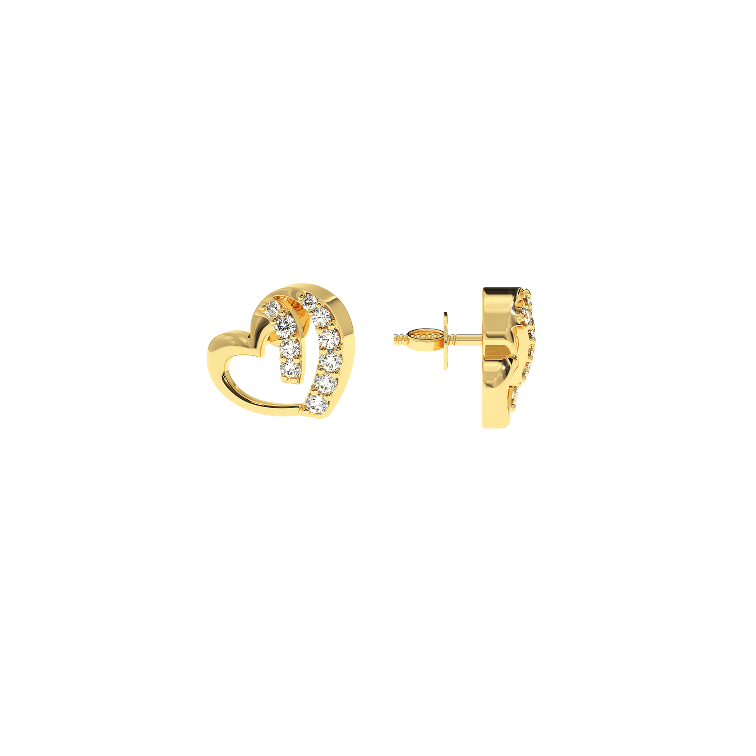 Solitairekart – 0.18ct Lab Diamond Entwined Love Earrings